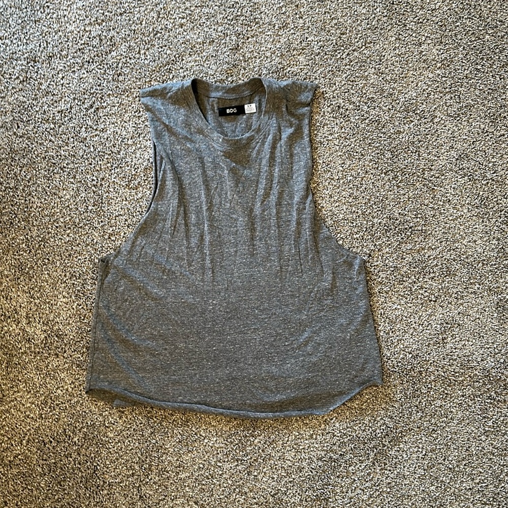 BDG Gray Muscle Tank Top